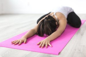 woman doing yoga