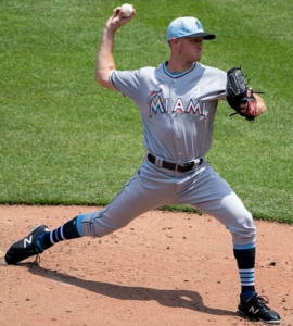 a pitcher throwing ball