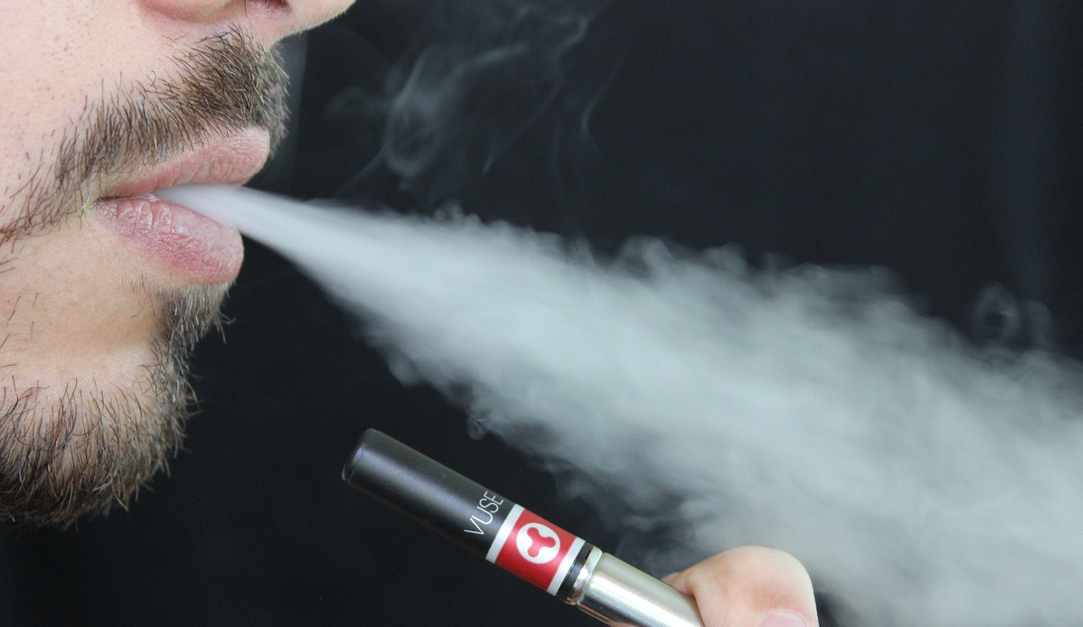 man vaping