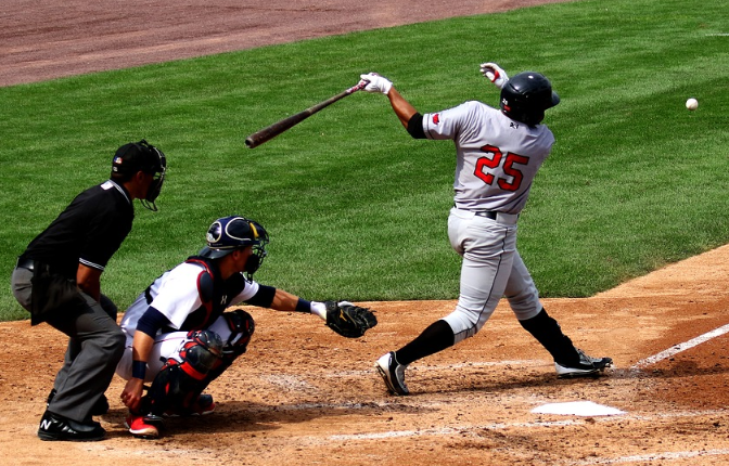 baseball on the field
