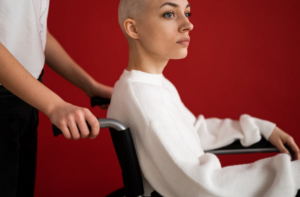 patient on wheelchair